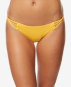 O'neill Juniors' Salt Water Solid Strappy Cheeky Bikini Bottoms,a Macy's Exclusive Style Women's Swimsuit