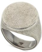 Degs & Sal Men's Distressed Circle Signet Ring In Sterling Silver