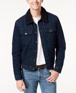 Tommy Hilfiger Men's Midnight Denim Faux Sherpa Jacket