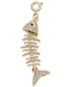 Inc International Concepts Gold-tone Crystal Fishbone Charm, Only At Macy's