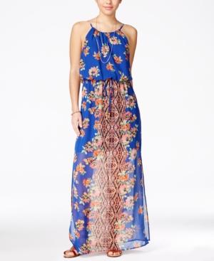 City Triangles Juniors' Printed Maxi Dress