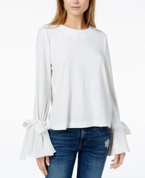 J.o.a. Striped Bell-sleeve Top