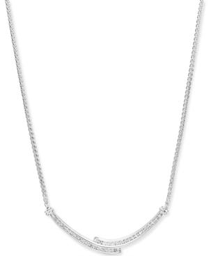 Diamond Bypass Pendant Necklace (1/4 Ct. T.w.) In Sterling Silver