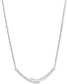 Diamond Bypass Pendant Necklace (1/4 Ct. T.w.) In Sterling Silver