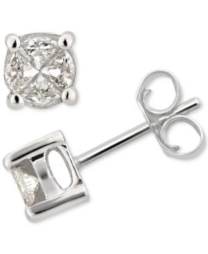 Diamond Fancy Stud Earrings (1/2 Ct. T.w.) In 14k White Gold