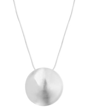 Robert Lee Morris Soho Necklace, Silver-tone Sculptural Disc Pendant