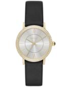 Dkny Women's Willoughby Black Leather Strap Watch 28mm Ny2552