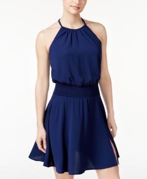 Be Bop Juniors' Halter Fit & Flare Dress