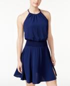 Be Bop Juniors' Halter Fit & Flare Dress