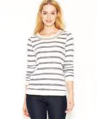 Maison Jules Long-sleeve Embellished Sweatshirt