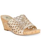 White Mountain Amal Embellished Wedge Sandals Women's Shoes