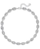Charter Club Silver-tone Crystal Link Necklace, Created For Macy's