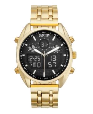 Kenneth Cole Reaction Men's Analog-digital Gold-tone Stainless Steel Bracelet Watch 45mm