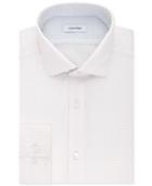 Calvin Klein Steel Men's Slim-fit Non-iron Performance Double Dash Dress Shirt