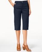 Style & Co Snap-button Capri Pants, Created For Macy's