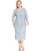 Alex Evenings Plus Size Sequin Lace Dress And Jacket