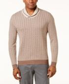 Tasso Elba Men's Textured Shawl-collar Sweater, Created For Macy's