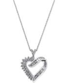 Diamond Heart Pendant Necklace (1 Ct. T.w.) In 14k White Gold