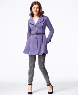 Jou Jou Belted Fleece Flare Coat