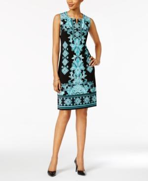 Jm Collection Mixed-print Sheath Dress, Only At Macy's