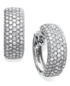 Trio By Effy Pave Diamond Hoop Earrings (7/8 Ct. T.w.) In 14k Yellow, Rose Or White Gold