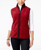 Karen Scott Houndstooth Fleece Vest, Only At Macy's