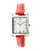 Bertha Quartz Marisol Collection Coral Leather Watch 21mm