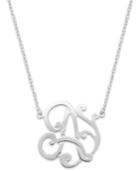 Giani Bernini Sterling Silver Necklace, A Initial Pendant Necklace