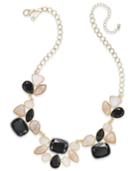 Inc International Concepts Gold-tone Contrasting Stone Statement Necklace, Only At Macy's