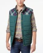 Weatherproof Vintage Men's Big And Tall Pieced Plaid Vest