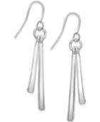 Charter Club Silver-tone Double Bar Drop Earrings