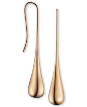 Calvin Klein Ellipse Rose Gold-tone Pvd Stainless Steel Drop Earrings Kj3qpe100100