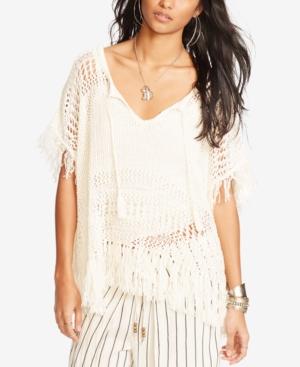 Denim & Supply Ralph Lauren Pointelle Fringe Pullover