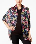 Echo Painterly Floral Oblong Wrap & Scarf In One