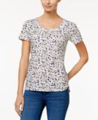 Charter Club Cotton Printed T-shirt, Only At Macy's