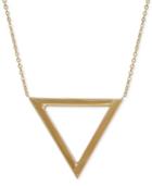 Polished Triangle Pendant Necklace In 10k Gold