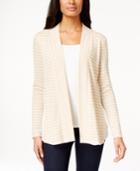Ny Collection Petite Striped Layered Look Cardigan Top