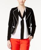 Xoxo Juniors' Contrast Zipper-trim Jacket
