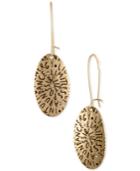 Rachel Rachel Roy Gold-tone Etched Inspiration Drop Earrings