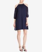 American Living Cold-shoulder Georgette Dress