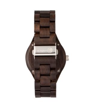 Earth Wood Sapwood Wood Bracelet Watch W/date Brown 41mm