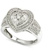 Diamond Heart Engagement Ring (1/2 Ct. T.w.) In 14k White Gold
