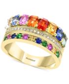 Effy Multi-sapphire (2-2/3 Ct. T.w.) & Diamond Accent Ring In 14k Gold