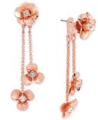 Kate Spade New York Gold-tone Pave Flower Ear Jacket Earrings
