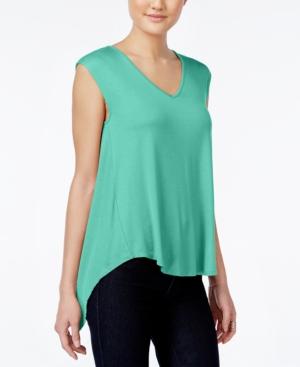 Hippie Rose Juniors' V-neck Handkerchief-hem Tunic