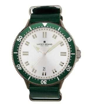 Lucky Brand Mens Dillon Green Nato Watch 42 Mm