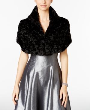 Tahari Asl Textured Faux-fur Shrug