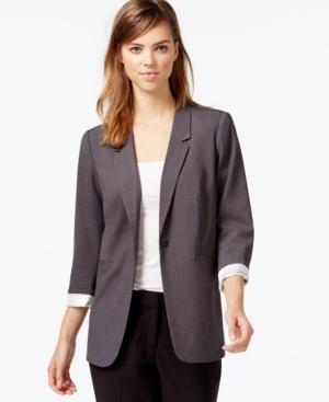 Kensie Three-quarter-sleeve Blazer, Only At Macy's