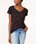 Maison Jules Cotton Dancer-print T-shirt, Created For Macy's