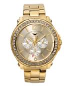 Juicy Couture Women's Pedigree Gold-tone Stainless Steel Bracelet Watch 42mm 1901082